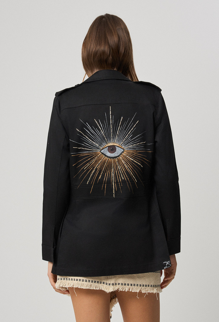 Eclipse Evil Eye Safari Jacket Black