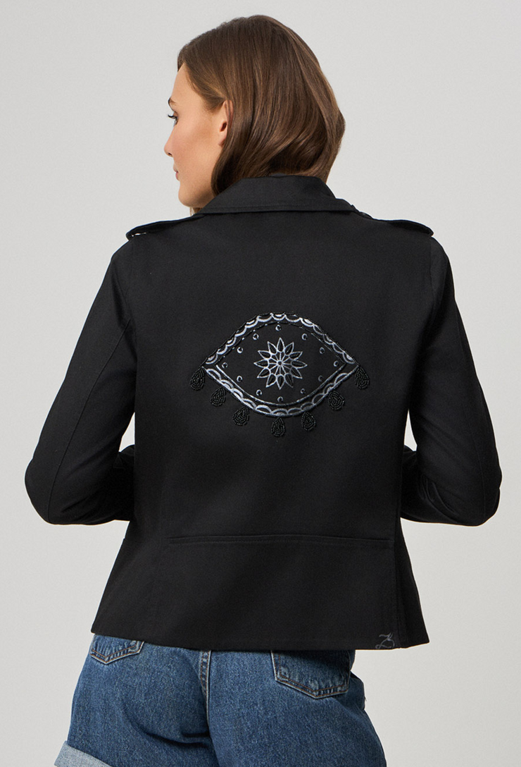 Antonia Karra x ZoeK Evil Eye Madison Jacket Black