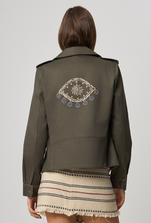 Antonia Karra x ZoeK Evil Eye Madison Jacket Khaki