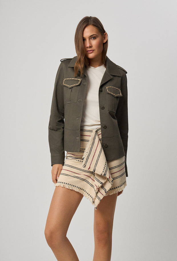 Antonia Karra x ZoeK Evil Eye Madison Jacket Khaki