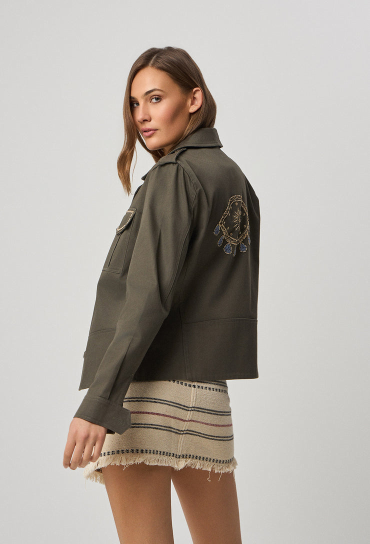 Antonia Karra x ZoeK Evil Eye Madison Jacket Khaki