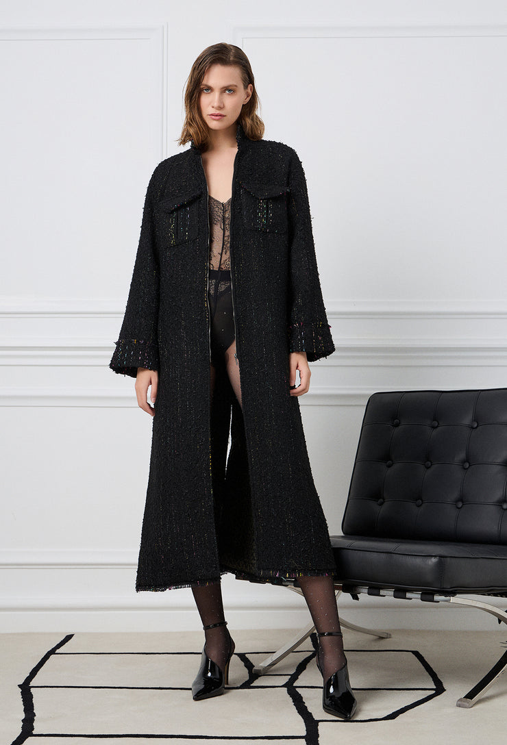 Coco Tweed Long Coat