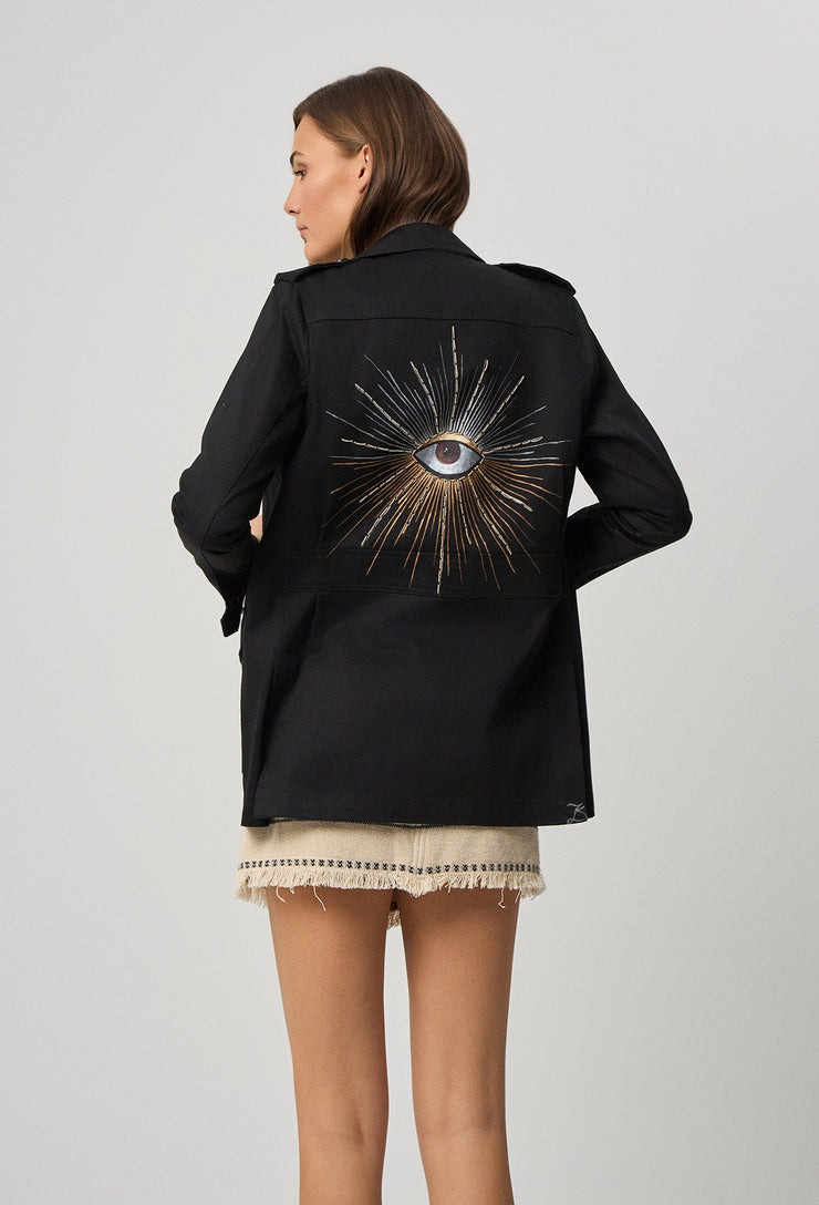 Eclipse Evil Eye Safari Jacket Black