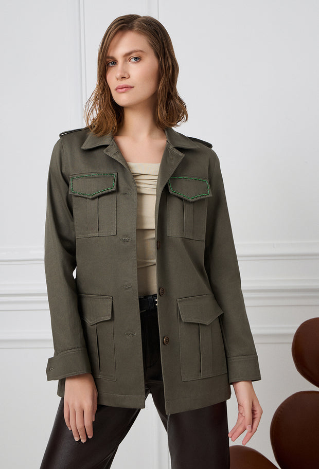 Limited Flame Safari Jacket Khaki