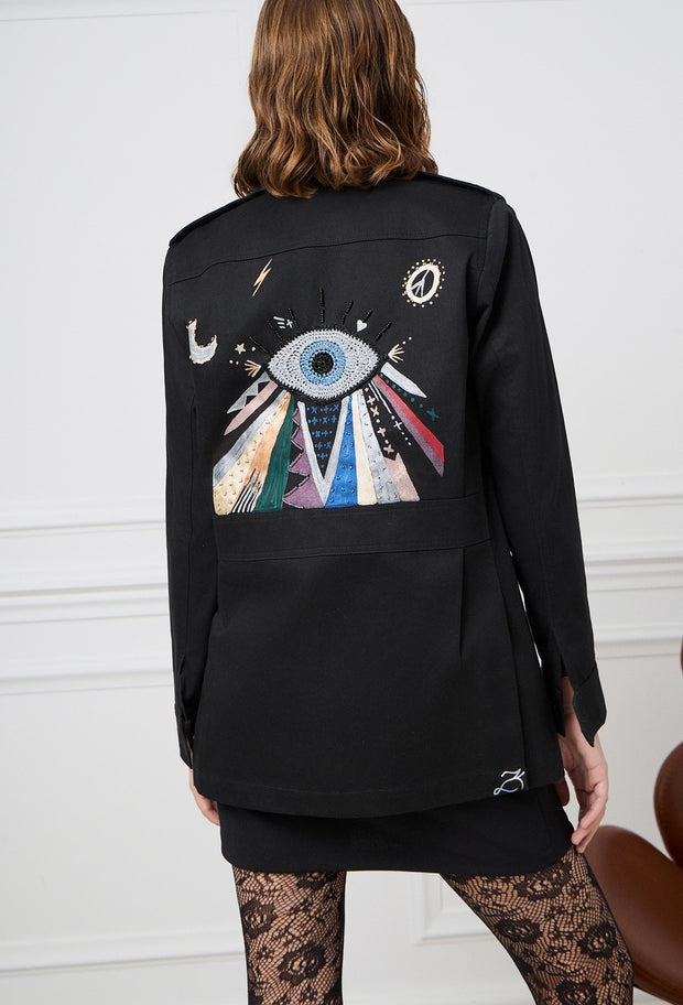 Rainbow Eye Safari Jacket Black