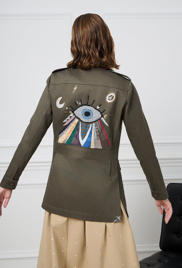 Rainbow Eye Safari Jacket Khaki