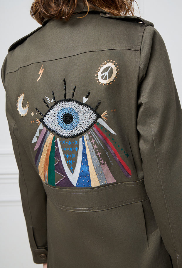 Rainbow Eye Safari Jacket Khaki