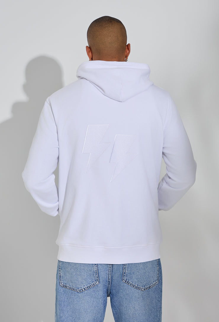 Double Thunder Hoodie White