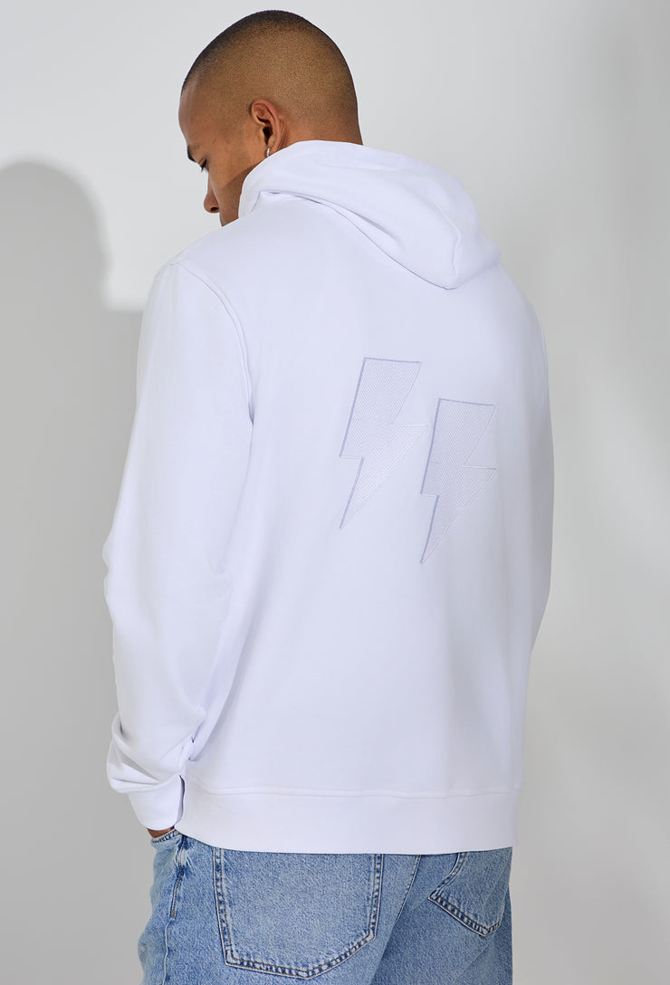 Double Thunder Hoodie White