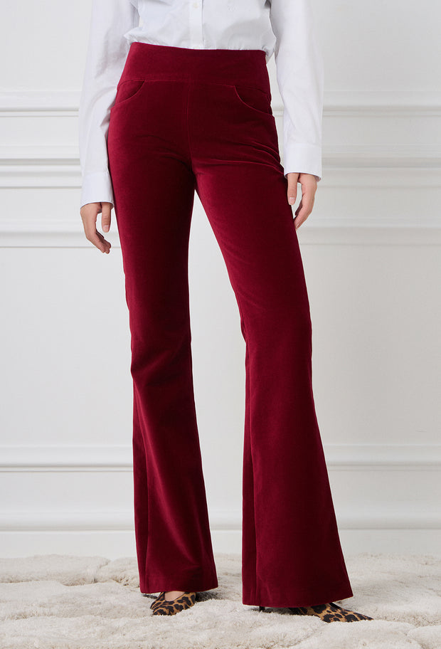 Velvet Pants Burgundy